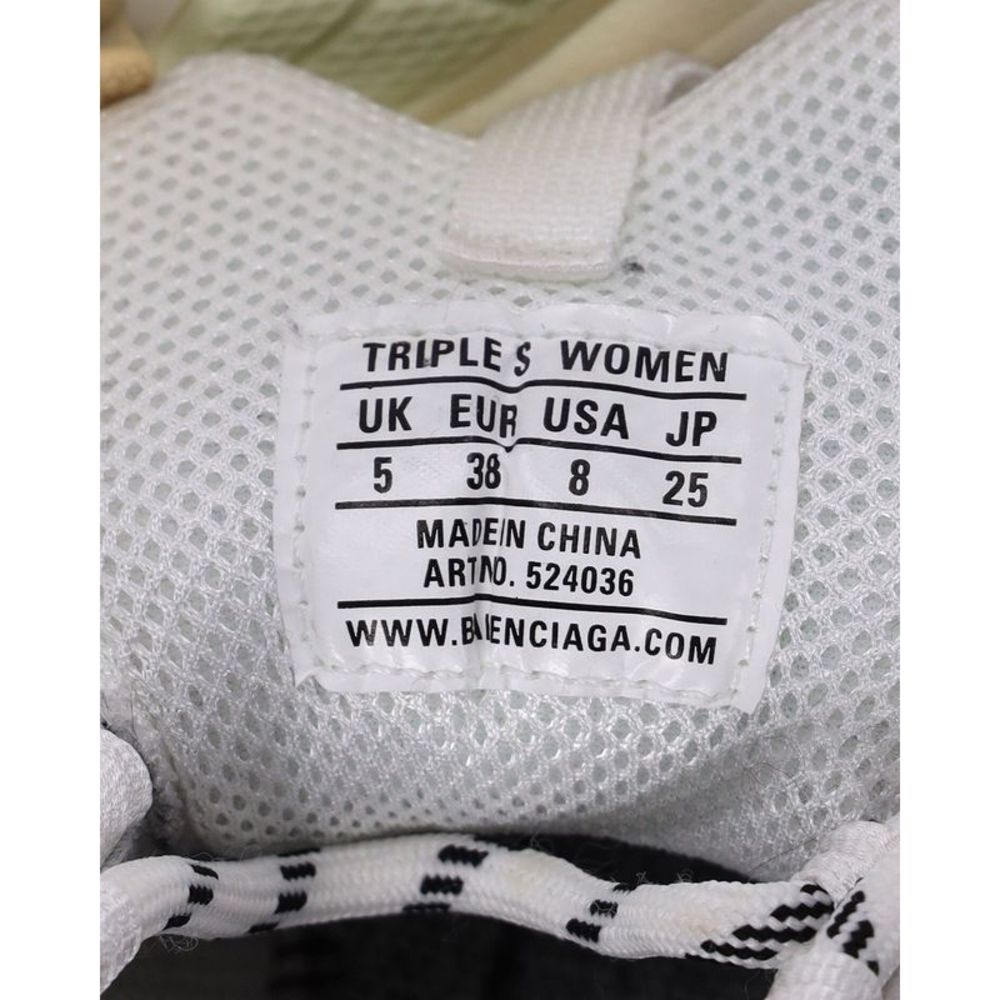 Balenciaga Triple S Sneakers in White Polyurethane - Picture 9 of 10
